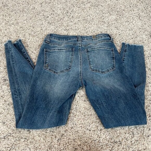 Kut From The Kloth Carlo High Rise Skinny Ankle Distressed Jeans Denim Size 4 - Picture 7 of 9